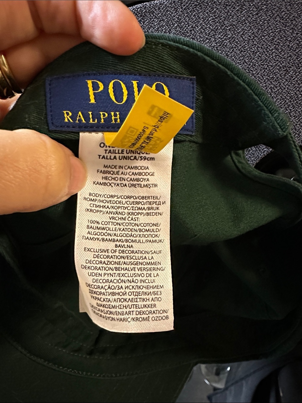 Ralph Lauren Dark Green Ralph's Coffee Patch Baseball Cap - Picture 4 of 5